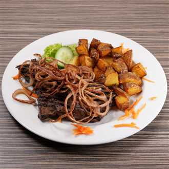 Leber vom Rind mit Röstzwiebeln